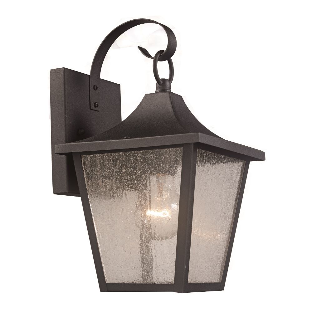 Trans Globe Lighting 50930 BK Amid 1 Light Outdoor Wall Lantern Small in Black
